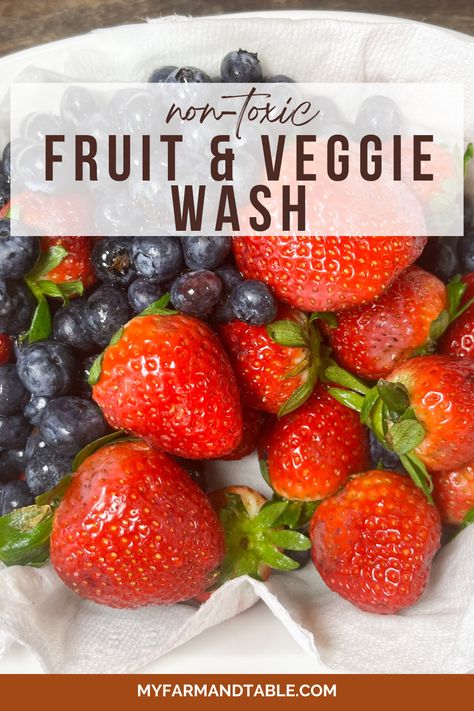 Ensure your produce is clean and safe with our Easy Homemade Non-Toxic Fruit and Vegetable Wash recipe! This simple, natural solution removes dirt, bacteria, and pesticides, leaving your fruits and veggies fresh and ready to enjoy. Ideal for health-conscious eaters and anyone looking to reduce their exposure to chemicals. Click to discover how to make this quick, effective wash with just a few ingredients. #FruitAndVeggieWash #NonToxicCleaning #HealthyEating #DIYClean Fruit Vinegar Wash, Diy Fruit And Veggie Wash, Veggie Wash Diy Vinegar, Vinegar Wash For Fruit, Fruit Wash Recipe, Cleaning Produce Fruits And Vegetables, How To Clean Fresh Fruit, Fruit And Vegetable Wash Recipe, How To Clean Veggies And Fruit