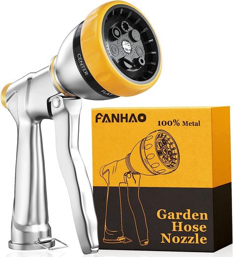 FANHAO hose sprayer offer 7 spray patterns for all your watering needs. Whether you need the high-pressure jet to clean a hard surface or the soft shower to water the garden or wash the dog, the 7 patterns have you covered. Watering Plants, Plant Watering, Hose Nozzle, Water Patterns, Watering & Irrigation, Water Hose, Yard Work, Spray Pattern, Hard Surface