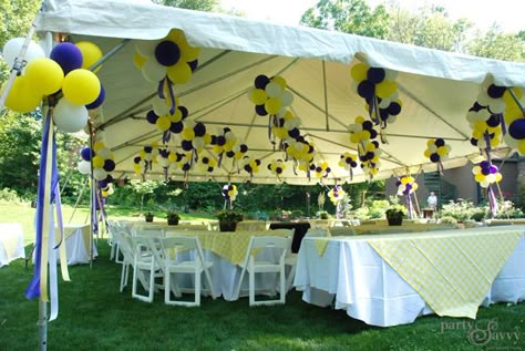 pics of outdoor graduation parties | about partysavvy spectacular events are the result of careful planning ... Party Tent Decorations, Outdoor Graduation Party Decorations, Balloon Bunches, Gold Graduation Decorations, Graduation Bbq, Backyard Graduation Party, Outdoor Graduation Parties, Outdoor Graduation, Senior Graduation Party