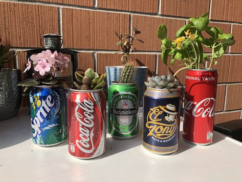 Simply made in 5‘. Plants In Cans, Cute Diy Room Decor, Future Apartment Decor, Diy Cans, Can Crafts, Room Makeover Inspiration, Cute Room Decor, Room Inspiration Bedroom, Dream Rooms