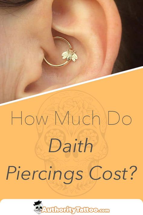 Do you really want a daith piercing but have no idea how much it’s going to cost? We explain everything you need to know about daith piercing prices here. Piercings Ear Daith, Daith Piercing Ideas, Daith Piercing Jewelry Migraine Relief, Migraine Piercing Daith, Daith Piercing Migraine, Cute Ear Piercings Combinations Inclidimg Daith, Daith Earrings Spirit Adornments Piercing Jewlery, Getting Your Ears Pierced, Daith Piercings