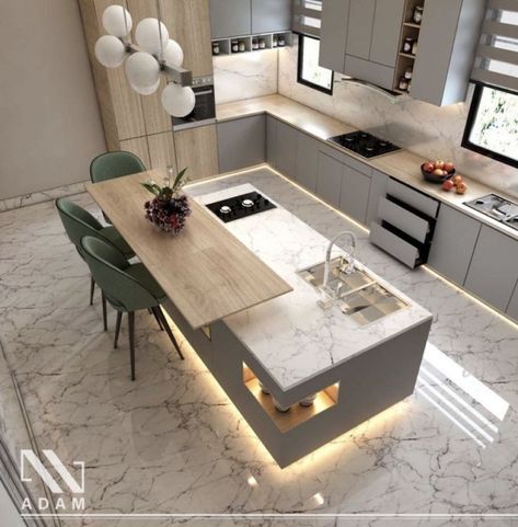 Modern Kitchen Interiors, Kitchen Design Modern White, Kitchen Interior Design Decor, Modern Kitchen Design Open Concept, Kitchen Interior Design Modern, Kitchen Design Plans, House Design Kitchen, Kitchen Design Decor, Modern Kitchen Design Luxury