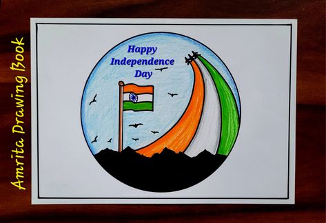 Video Tutorial uploaded on Amrita Drawing Book Channel. Subscribe for more creative Drawings and School Projects #Independence #15thaug #drawing #easydrawing #circle #scenery #youtube #amritadrawingbook Happy Independence Day Drawing, Independence Day Poster Drawing Ideas, Independence Day Easy Drawing, Independence Day Drawing Ideas, 15 August Independence Day Sketch, 15 August Drawing, 15 August Independence Day Drawing Easy For Kids, 15 August Independence Day Drawing Pencil Sketch, Independence Day Drawing Idea For Kids