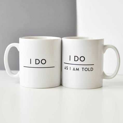 If you're on the hunt for unique wedding gift ideas for bride and groom, check out our round-up of wedding gifts you won't have thought of! These mugs are great. Unusual Wedding Gifts, Wedding Present Ideas, Funny Wedding Gifts, Wedding Gifts For Bride And Groom, Wedding Gifts For Friends, Wedding Gift Ideas, Diy Wedding Gifts, Wedding Gift Diy, Wedding Mugs