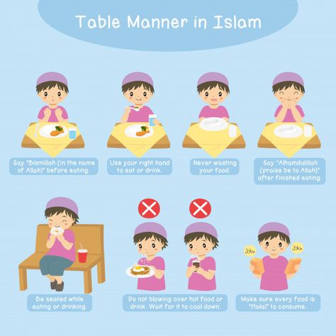 Table Manner, Muslim Parenting, Manners For Kids, Muslim Boy, Muslim Kids Activities, Islamic Kids Activities, Purple Outfit, Table Manners, Muslim Family