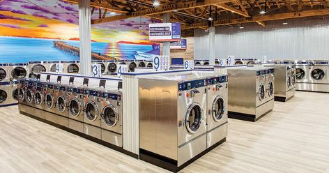 Modern Laundromat, Coin Laundromat, Laundry Lounge, Laundromat Business, Self Service Laundry, Electronic Store, Laundry Business, Coin Laundry, Laundry Equipment