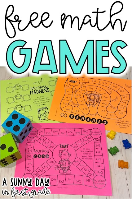 2nd Grade Math Games Printable, First Grade Subtraction Activities, Addition And Subtraction Games 2nd, Free Printable Math Games, Touch Math Activities, Addition And Subtraction Games 1st Grade, Math Activities Special Education, Subtraction Games Kindergarten, Subtraction Math Games