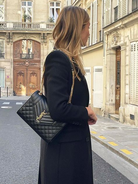 Ysl Bag Outfit, Chic Winter Coat, Vegas Outfits, Camille Charriere, Ysl Handbags, Fall Winter Coat, Wool Winter Coat, French Girl Style, Fall Winter Wardrobe