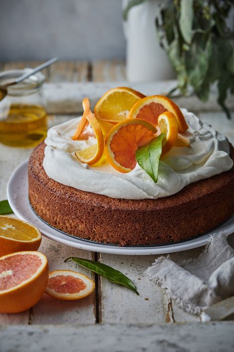 Orange Olive Oil Cake | Olive & Mango Citrus Olive Oil Cake, Orange Cardamom Cake, Gran Marnier, Orange Desserts, Orange Olive Oil Cake, Orange Olive Oil, Olive Oil Cake Recipe, Mango Recipe, Orange Cardamom