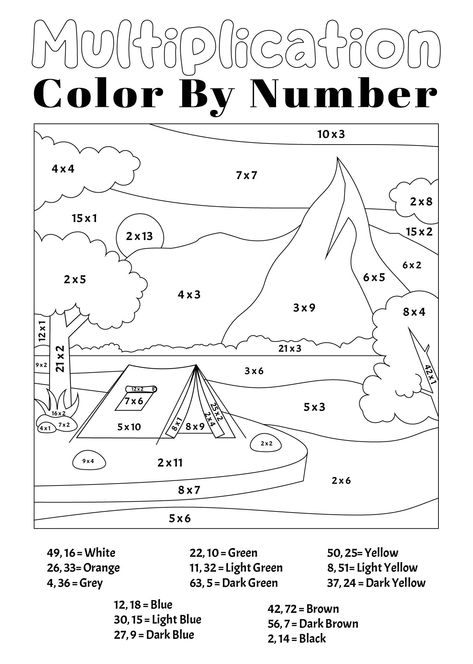 Printable Math Worksheet Multiplication Color by Number Color By Number Multiplication Free, Math Worksheet Multiplication, Multiplication Exercises, Christmas Multiplication Worksheets, Worksheet Multiplication, 4th Grade Multiplication Worksheets, Color By Number Multiplication, Multiplication Color By Number, Maths Colouring Sheets