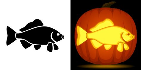 Fishing Pumpkin Carving, Shark Pumkin Carving, Fish Pumpkin Carving, Ocean Themed Pumpkin Carving, Jack O Lantern Patterns, Unicorn Pumpkin Stencil, Owl Pumpkin Stencil, Easy Pumpkin Stencils, Fish Pumpkin