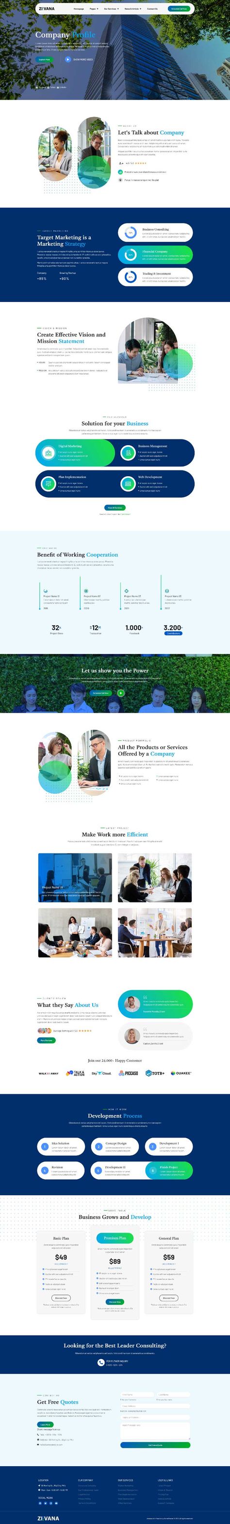 Zevana - Company Profile & Business Elementor Template Kit by Rometheme Company Profile Website Design, Company Profile Website, Google Site Templates, Coffee Site, Profile Ui, Podcast Template, Elementor Templates, Company Profile Design Templates, Website Interface