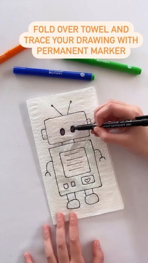 cintaandco on Instagram: PAPER TOWEL SCIENCE this science experiment is just like magic! Simply draw with washable markers, trace with permanent marker and then… Simply Draw, Colorful Crafts, Science Crafts, Washable Markers, Easy Science, Science Experiment, Color Crafts, Daft Punk, Permanent Marker