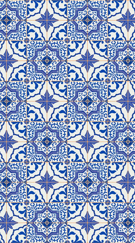 Portuguese Tiles Wallpaper, Tiles Portuguese, Blue Tile Wallpaper, Repeat Design, Tiles Wallpaper, Portugal Tiles Pattern, Blue White, Blue And White Design, Blue And White Prints