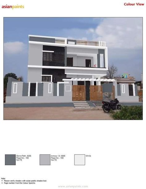 White And Grey House, House Outside Colour, Grey House Exterior, House Outside Colour Combination, Outside House Paint Colors, Colour Building, Paint Exterior House, Outside House Paint, Exterior Paint Color Combinations