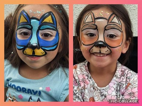 Alisamazing art Bingo Makeup From Bluey, Bluey And Bingo Face Paint, Bingo Face Paint, Bluey Face Painting Ideas For Kids, Bluey Halloween, Preschool Craft Activities, Cute Halloween Makeup, Bluey And Bingo, Preschool Craft