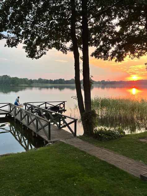 poland, mazury, lake, sunset, massage, summer, vacation Country Lake Aesthetic, Lake Vacation Aesthetic, Lake Town Aesthetic, Lake House Aesthetic Summer, Lakeside Aesthetic, Lake Aesthetics Summer, Country Summer Aesthetic, Lake Summer Aesthetic, Summer Lake Aesthetic