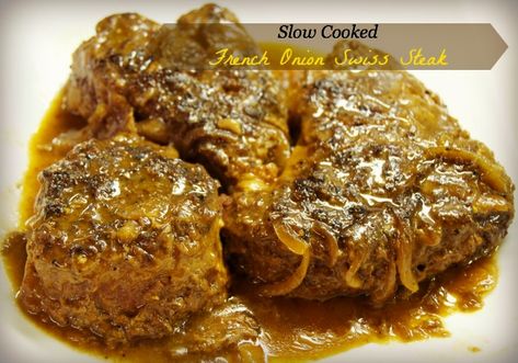 Swiss Steak Recipe, Swiss Steak Recipes, Swiss Steak, Crockpot Dishes, Steak Recipe, Crockpot Beef, Onion Soup Mix, Crock Pot Slow Cooker, Crockpot Recipes Slow Cooker