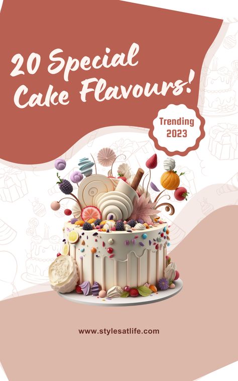 Different Types of Cake Flavours Types Of Cake Flavors, Best Cake Flavours, India Cakes, Most Delicious Cake, Cake Flavours, Indian Cake, Different Types Of Cakes, Cake Decorator, Best Cake