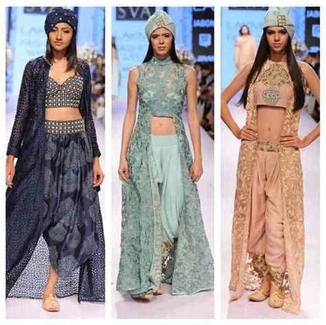 @svacouture Lakme Fashion Week Summer Resort 2015 Female Turban, Choli Dress, Dhoti Pants, Theme Dress, Indian Bridal Fashion, Indian Couture, Lakme Fashion Week, Indo Western, Designer Dresses Indian