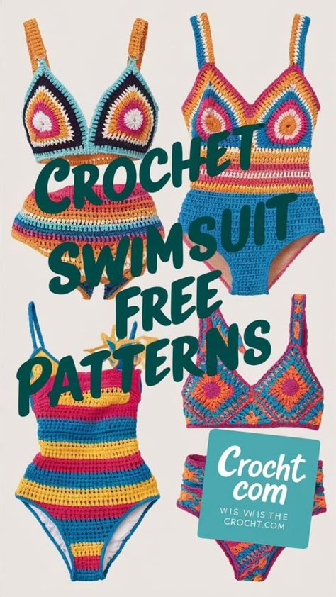 Crochet Bathing Suit Pattern, Crochet Beach Wear Pattern, Crochet Swimsuits Pattern, Swimsuit Patterns, Crochet Monokini, Crochet Beach Wear, Diy Swimsuit, Start Crocheting, Crocheted Clothes