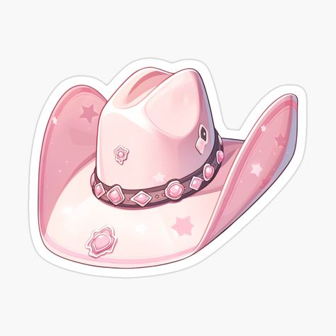 Let’s go Girls Cute Pink Cowboy Cowgirl Hat by CozyKawaiiArt | Redbubble Retro Western Aesthetic, Cowgirl Vibes, Lets Go Girls, Patterns For Kids, Sublimacion Ideas, Pink Cowboy, Preppy Stickers, Iphone Stickers, Canvas Learning