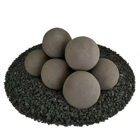 Fire Pit Essentials 12'' x 19'' Ceramic Fire Pit Accessory & Reviews | Wayfair Ceramic Fire Balls, Fire Pit Ball, Fire Pit Size, Fire Pit Essentials, Fireplace Style, Fire Pit Materials, Fire Pit Sets, Double Sided Fireplace, Fire Pit Accessories