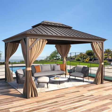 Permanent Gazebo, Steel Gazebo, Aluminum Gazebo, Steel Roof, Hardtop Gazebo, Gazebo Canopy, Gazebo Pergola, Outdoor Gazebos, Aluminum Patio