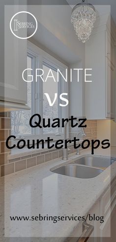 Granite vs Quartz Countertops Sebring Services Quartz Vs Granite Countertops, Quartz Vs Granite, Trendy Kitchen Backsplash, Galley Kitchen Remodel, Remodel On A Budget, Kitchen Remodel Before And After, Kitchen On A Budget, Painting Kitchen Cabinets, Kitchen Remodel Idea