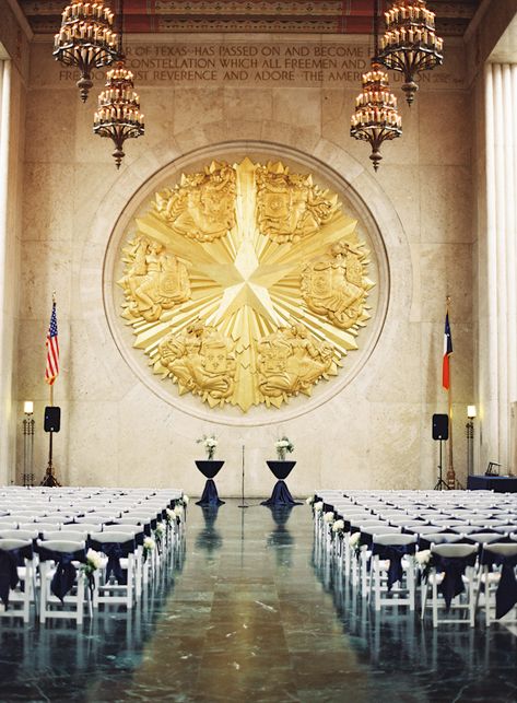 Navy Wedding Dallas Aesthetic, Fair Park Dallas, Indoor Weddings, Texas Party, State Fair Of Texas, Bows Wedding, Texas Things, Wedding Indoor, Wedding Venue Houston