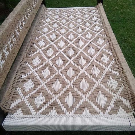 Diy woven bench