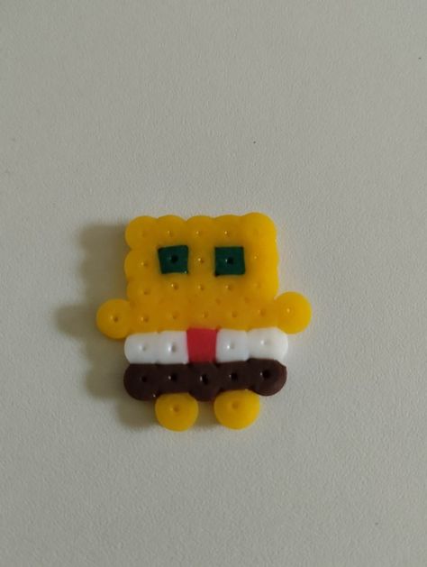 SpongeBob Spongebob Perler Bead Patterns, Spongebob Perler Beads, Spongebob Perler, Spongebob Crochet, Easy Perler Beads Ideas, Hobby Ideas, Diy Perler Bead Crafts, Diy Perler Beads, Sponge Bob