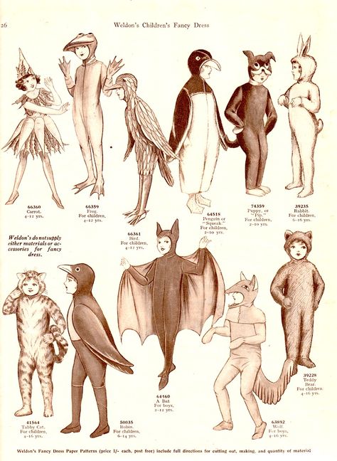 WELDON'S CHILDREN'S FANCY DRESS PATTERNS with Suggested Ages c. 1920s, London, >< 5 of 5 1920s London, Eye Costume, Fancy Dress Patterns, Childrens Fancy Dress, Diy Gifts For Dad, Vintage Halloween Costume, Fantasias Halloween, Arte Inspo, Vintage Costumes