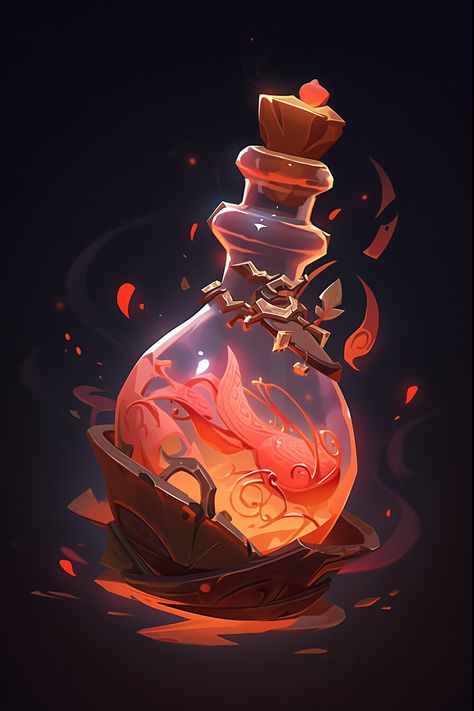 Potion Concept Art, Potion Bottles Drawing, Fantasy Potion, Yami Yami, Bottle Drawing, Magic Bottles, Game Concept Art, Game Concept, Dnd Characters