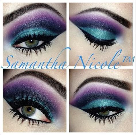 Ursula Eye Makeup, Ursella Makeup, Easy Ursula Makeup, Ursula Inspired Nails, Madame Leota Makeup, Ursula Makeup Easy, Ursula Inspired Makeup, Ursula Eyeshadow, Ursula Makeup Halloween