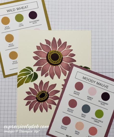 Abundant Beauty Decorative Masks, Stampin Up Sunflower, Stencil Cards, Decorative Masks, Pink Sunflowers, Sunflower Cards, Beauty Mask, December 2023, Stamping Up Cards