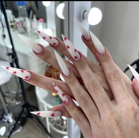 Acrylic Nails Stiletto, Stilleto Nails Designs, Long Fingernails, Edgy Nails, Grunge Nails, Glow Nails, Colorful Nails, Bling Acrylic Nails, Personal Aesthetic