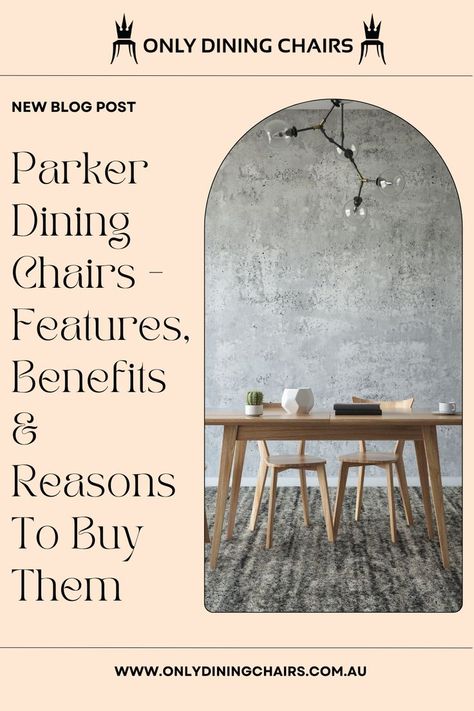 Check out our latest blog post: "Parker Dining Chairs - Features, Benefits & Reasons To Buy Them" This blog pays homage to Parker dining chairs and the mark they have left on dining room styling. See our blog on our website for more details! #diningchair #diningchairstyle #onlydiningchairs #diningchairs #diningchairsaustralia #diningroomchairs #woodendiningchairs #furniture #interiordesign #homedecor #furnituredesign #interiorlovers Scandinavian Dining Chairs, Gray Dining Chairs, Black Dining Chairs, Wooden Dining Chairs, Metal Dining Chairs, Fabric Dining Chairs, Leather Dining Chairs, Chair Style, Modern Dining Chairs