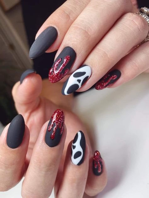 Acrylic Halloween Nails, Nails Acrylic Halloween, Halloween Nails Ideas, Blood Nails, Scary Nails, Horror Nails, Nail Art Halloween, Holloween Nails, Halloween Acrylic