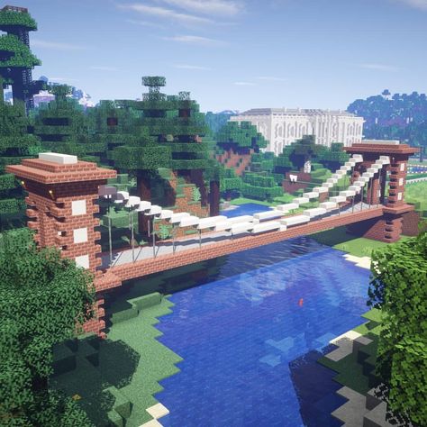 Minecraft Waterpark, Minecraft Pokemon Builds, Minecraft Big Builds, Minecraft City Builds, Easy Minecraft House Designs, Minecraft City Ideas, Minecraft Modern Houses, Minecraft Hus, Minecraft Beach