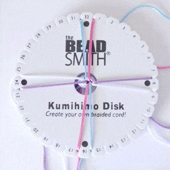 Kumihimo - 8 Strand Cord Tutorial - Dream a Little Bigger Kumihimo Disk, Plastic Lace, Kumihimo Braiding, Kumihimo Patterns, String Crafts, Diy Friendship Bracelets Patterns, Friendship Bracelets Diy, String Bracelet, Diy Hair Accessories