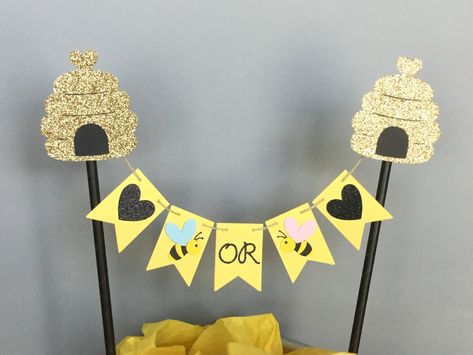 What Will It Bee Cake, Bee Gender Reveal Party, Bee Cake Topper, Bee Themed Gender Reveal, What Will It Bee, Bee Cake, Gender Reveal Cake Topper, Bee Gender Reveal, Gender Reveal Party Theme