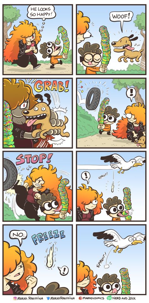 Nerd And Jock, Funny Cat Cartoons Comics, Funny Meme Comics, Cat Comic Strip, Bored Panda Comics, Meme Comics, Dark Comics, Rwby Comic, Comics Artist