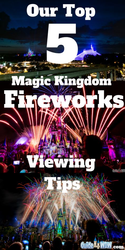 5 Magic Kingdom Fireworks Viewing Tips for 2018/2019 - Guide4WDW.com Disney World Fireworks, Discount Disney World Tickets, Disney World Honeymoon, Magic Kingdom Fireworks, Magic Kingdom Rides, Disney World For Adults, Disney World Packing, Disney Fireworks, Disney Honeymoon