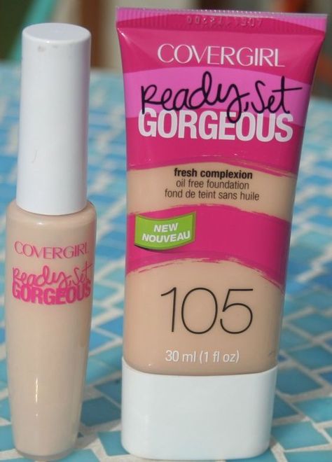 Covergirl Ready,Set Gorgeous foundation and concealer review! Covergirl Concealer, Covergirl Foundation, Makeup Lifestyle, Cover Girl Makeup, Work Makeup, French Nail Art, Spring Makeup, Beauty Products Drugstore, Makeup Obsession