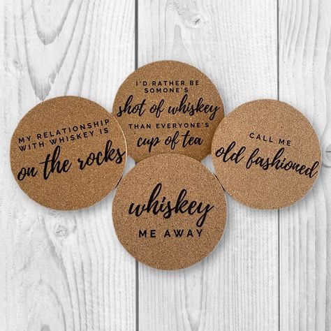 Funny Coaster Quotes, Diy Whiskey, Football Coasters, Whiskey Cups, Humorous Quotes, Funny Coasters, Whiskey Shots, Engraved Coasters, Cool Coasters