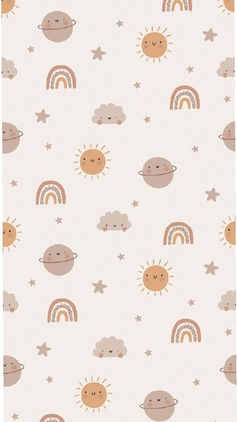 Sun Cartoon Wallpaper, Sunshine Phone Backgrounds, Sun Wallpaper Nursery, Boho Sun Wallpaper, Boho Sun Background, Mi Wallpaper, Clocks Back, Floral Wallpaper Iphone, Iphone Lockscreen