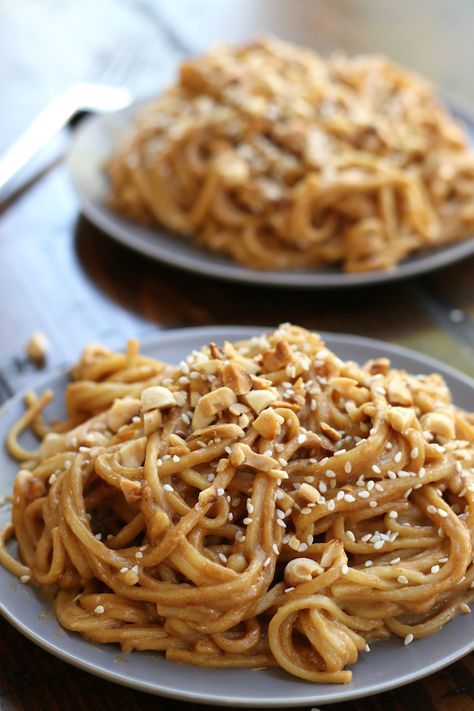 Peanut Butter Spaghetti, Ramen Noodle Recipes Easy Peanut Butter, Easy Peanut Noodles Simple, Simple Peanut Noodles, Nyt Peanut Butter Noodles, Peanut Butter Noodles Nyt, Peanut Butter Asian Noodles, Easy Spicy Peanut Noodles, Aldis Recipes