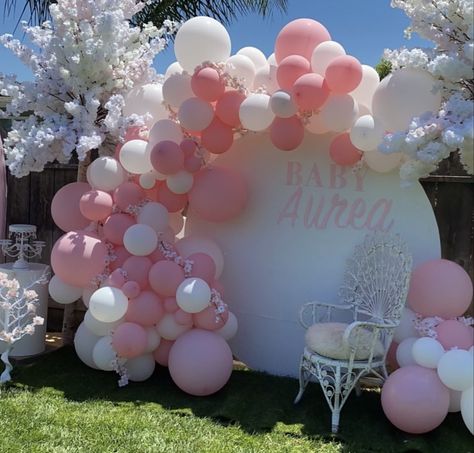 Blossom Baby Shower Ideas, Cherry Blossom Baby Shower Ideas, Baby Shower Chair, Cherry Blossom Party, Cherry Baby, Shower Chair, Baby Shower Theme, Baby Ideas, Girl Baby Shower