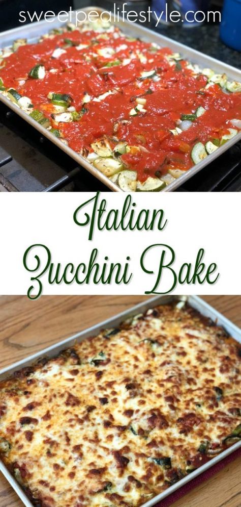 Italian Zucchini Bake is an easy dinner side dish recipe that uses a few ingredients and lots of summertime produce. Great for busy weeknight meals! Busy Weeknight Meals, Easy Dinner Side Dishes, Dinner Side Dish Recipes, Easy Dinner Sides, Italian Zucchini, Tartiflette Recipe, Zucchini Bake, Zucchini Casserole, Dinner Side